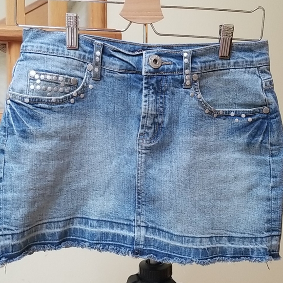 *2 for $12* Youth Vanilla Star Jeans Mini Skirts JR Size 7 - Picture 3 of 8